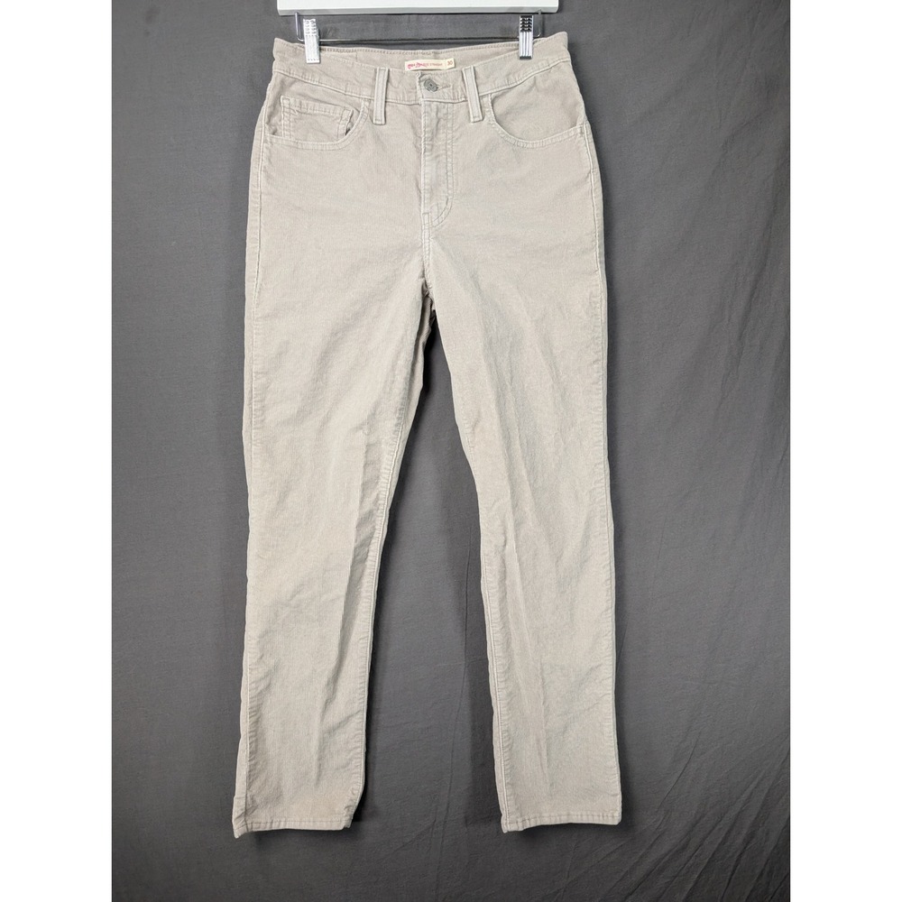 Levi 724 High Rise Straight Corduroy Pants Tan Beige W30 L30